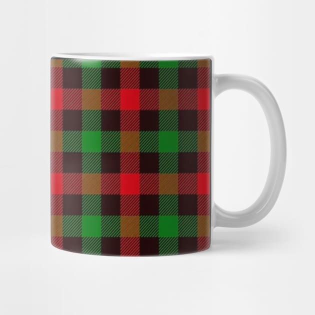 Red Green and Black Tartan Plaid by Wicca Fairy